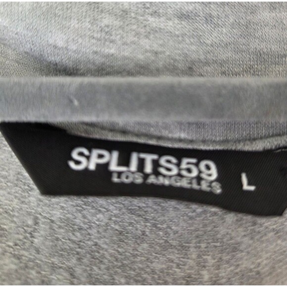 Splits59 Sweatshirt L Joan Fleece Polo Sweatshirt Heather Gray $124 - Picture 4 of 5
